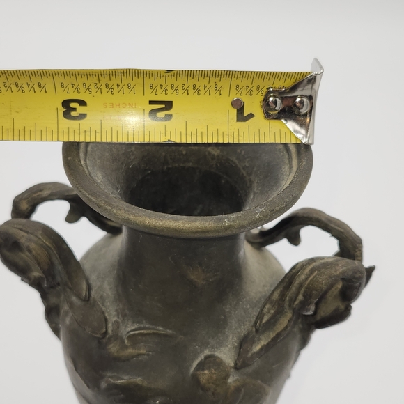 Vase 19TH Century Antique Cherubs Players Angels Playing 10 IN Marble Art Nouvea - Picture 9 of 11